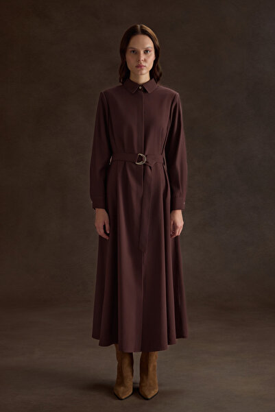 Aker Metal Tokalı Modal Elbise