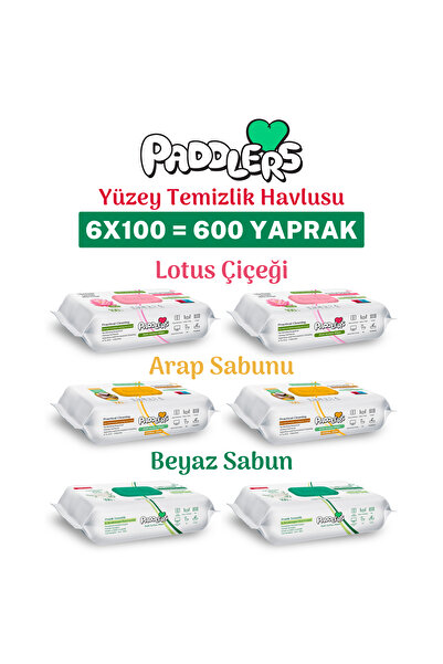 Paddlers Easy Clean Lotus Çiçeği & Arap Sabunu & Beyaz Sabun Katkılı Yüzey Te...