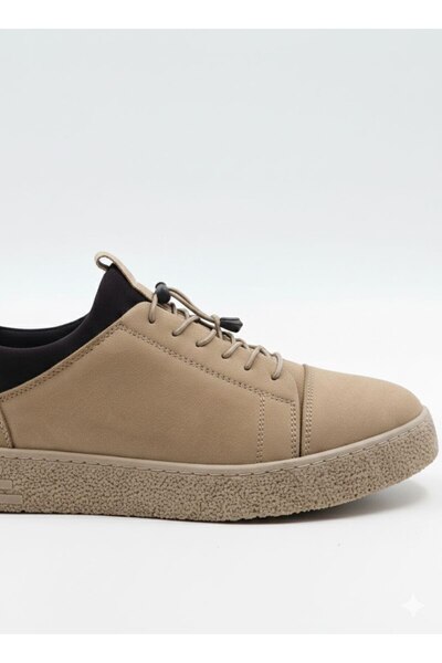 RONX Men's Genuine Leather Beige Analin Sneakers & Sports Shoes