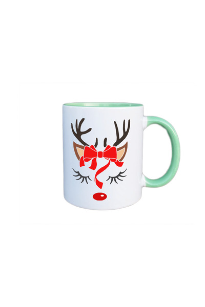 AFFIX THE DIFFERENT PERSPECTIVE Personalized mug, white with green interior a...