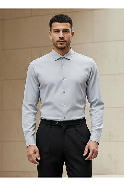 FAV Men Regular Fit Collared Textured Long Sleeves Shirt