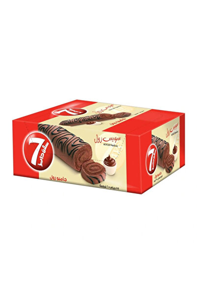 almarai كيكة سويس رول ٧ أيام محشوة بالكاكاو - ٦ × ٥٥ جرام، عبوة من قطعتين