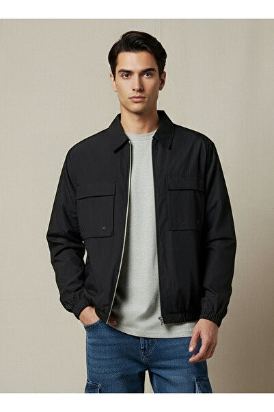 FAV جاكيت بومبر رجالي بقصّة عادية وسحّاب