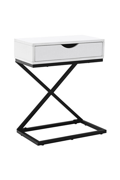 DacEnergy Side table/bedside table, white/black, VIRED
