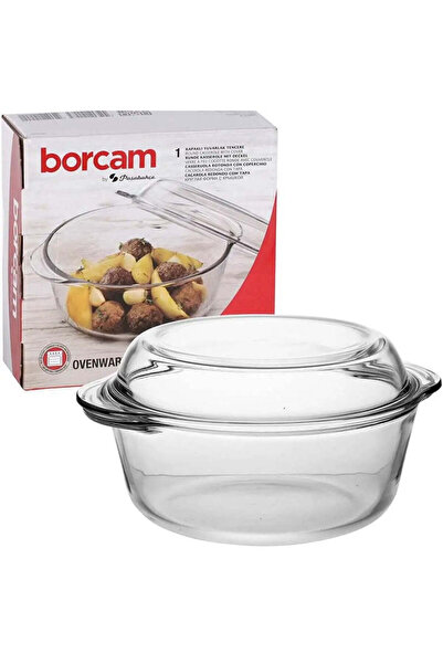 dealshopromania Vas termorezistent Yena Borcam cu capac, 1,45 L – 19 x 12 cm pentru cuptor 59023