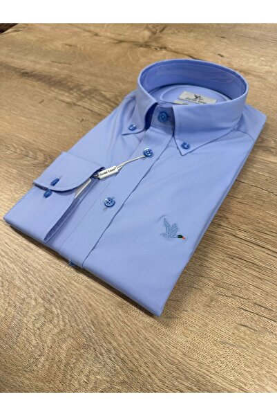 Daniel Bessi Κλασικό ανδρικό πουκάμισο με μακρύ μανίκι εφαρμοστό από βαμβακερό ελαστικό ύφασμα με κουμπιά