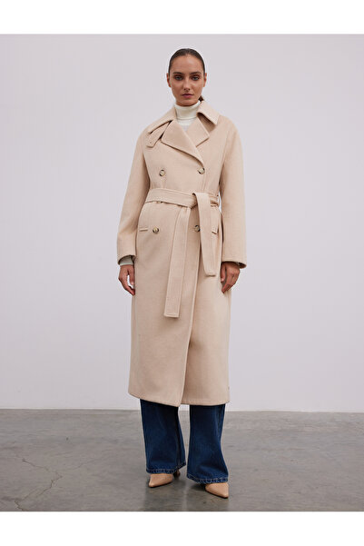 BGN workshop Jachetă lungă YUN KARISIM cu două rânduri de nasturi cu detaliu ...