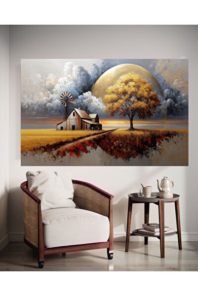 özkacar ARTICAȚIE PE PÂNZĂ GOLDEN TREE V4 DECORACIUNE PENTRU CASĂ CADOU ORNAM...