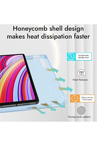 SKYDDAR INNOVATION Tablet case for Xiaomi Redmi Pad Pro, Pencil holder, Flex Trifold, sticker set, Light Green