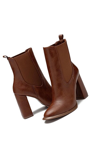 Dedos Women's Non-Slip Sole Elastic Side Band High Heel Casual Boots 1510