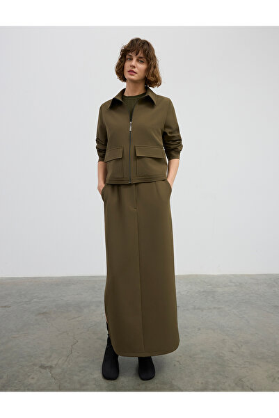 BGN workshop Metal Zipper Closure Straight Cut Jacket with Bag Pocket