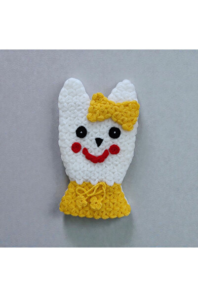 Mia Giyim Cat Themed Hand Knitted Bath Washcloth
