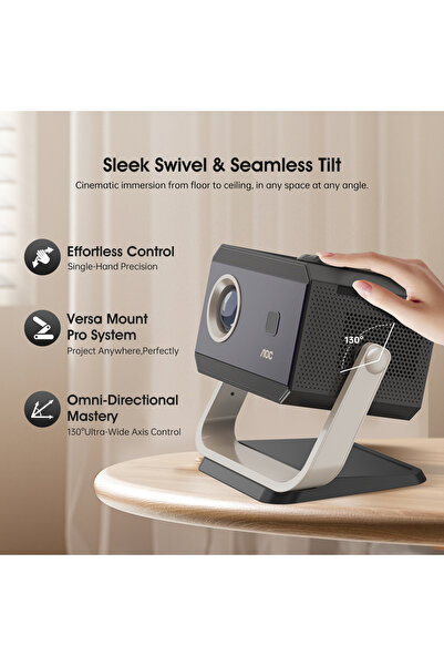 Aoc Portable Projector Full HD 4K/1080P 15000 Lumen with Wifi6/Bluetooth, for Work & Gaming