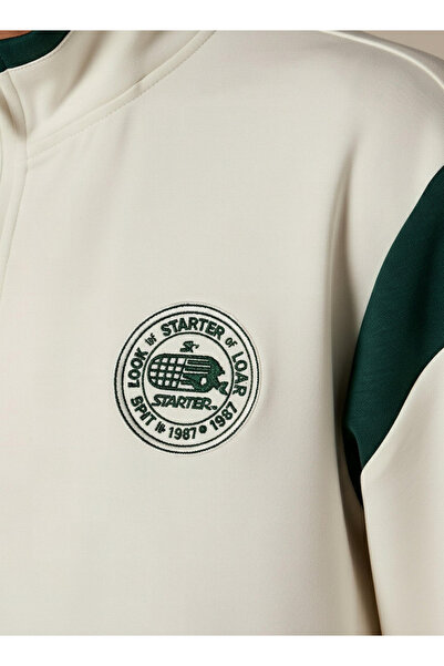 Starter Men Regular Fit Colourblock Varsity Jacket