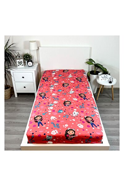 Gabby's Dollhouse Fitted sheet with elastic edges, multicolor, 100% cotton, 90x200 cm,