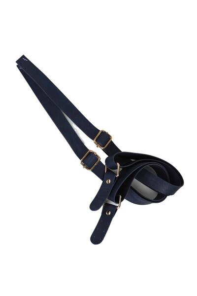Ritzz Adjustable Backpack Strap with Gold Buckle (Pair) - Navy Blue