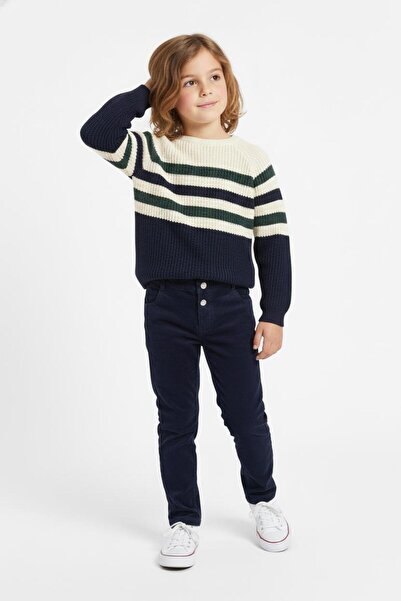 MiaBaby Striped Knitwear Sweater Pants Set