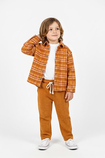 MiaBaby 3-Piece Set with Plaid Shirt