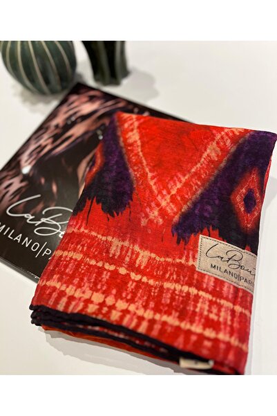 La Boutique Eşarp La boutique Güz Serisi Organik Retro Desen Şal