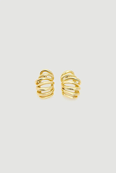 Gusto Spiral Hoop Earrings - Gold