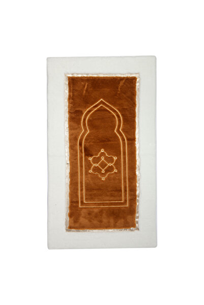 SECDEM White - Camel Plush Praying Mat