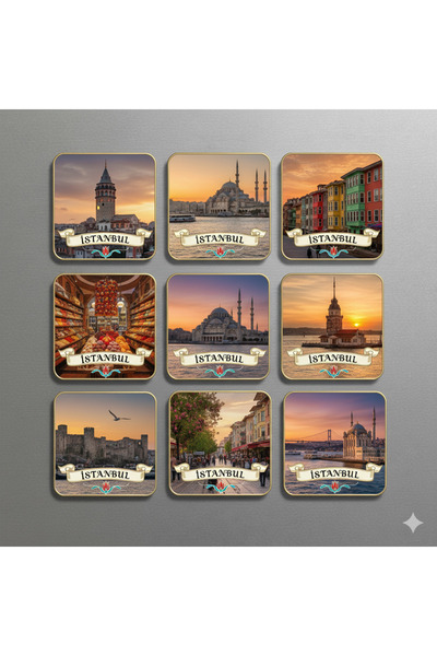 wonderlike İstanbul2 Temalı 9 Lu Magnet