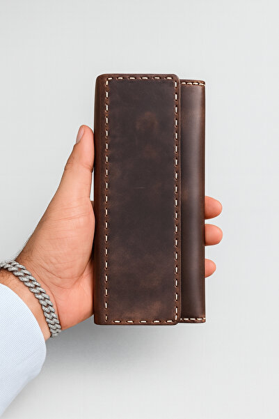 Colermi Genuine Leather Magnetic Flip Card Holder & Wallet – 12 Card Capacity, with Phone and Coin Compartment