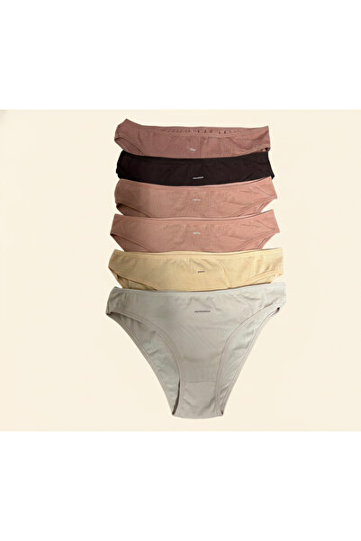 Duffa Γυναικεία εσώρουχα Slip 5-pack Μαλακά εσώρουχα B με τύπωμα Απλό ύφασμα L ελαστικό ύφασμα Ελαστικό