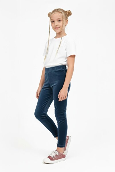 Perendi Κοριτσίστικο κολάν με γυαλιστερή υφή και φλις εσωτερικά – Βενζίνη