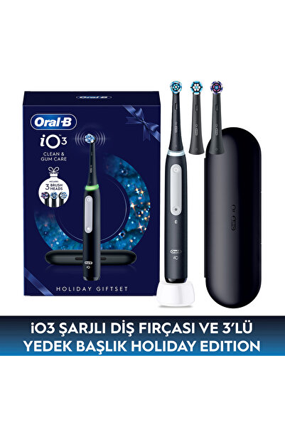 Oral-B iO3 Şarjlı Diş Fırçası ve 3’lü Yedek Başlık Holiday Edition