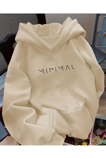 FAVORİST MINIMAL IMPRIMAT KA cu glugă WEATSHİRT