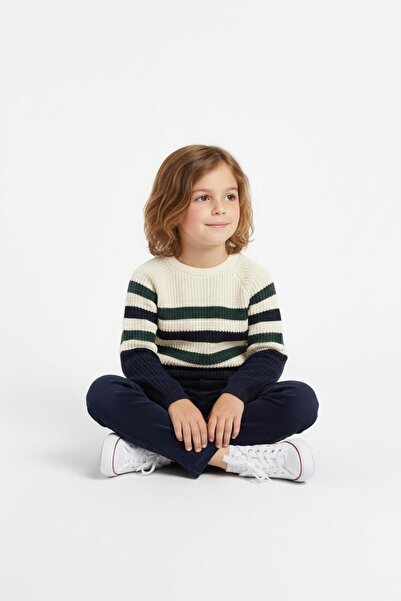 MiaBaby Striped Knitwear Sweater Pants Set