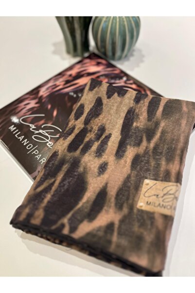 La Boutique Eşarp La boutique Güz Serisi Organik Leopar Şal