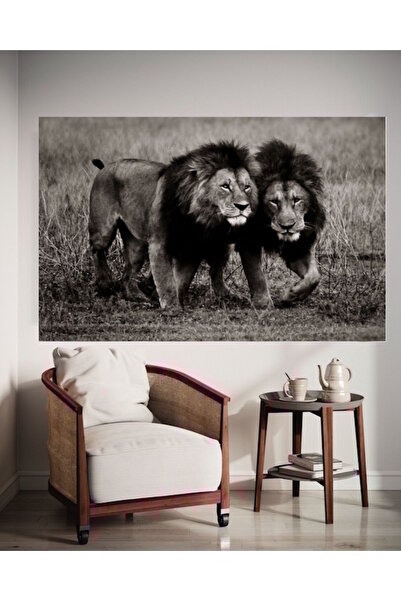 özkacar LION BROTHERS V2 TABLIE PE CANVAS DECORATIUNE PENTRU CASA CADOU ORNAM...