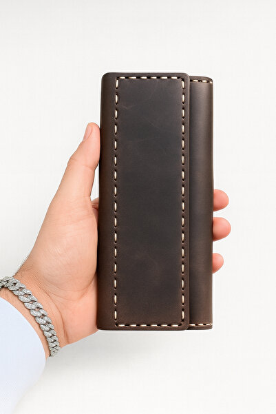 Colermi Genuine Leather Magnetic Flip Card Holder & Wallet – 12 Card Capacity, with Phone and Coin Compartment