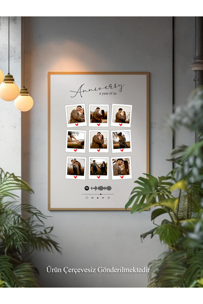 Photo Garage Kişiye Özel Spotify Kodlu Polaroid Kolaj Poster – Arkadaş, Sevgi...