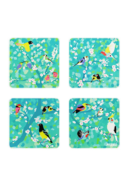 Pylones حامل أكواب - زجاج (طيور)