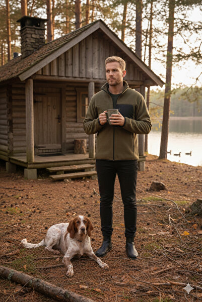 KLY Ανδρικό μπουφάν με φερμουάρ από φλις για εξωτερικούς χώρους – Ζεστό, 3 τσέπες, αθλητικό φλις με απαλή υφή (M–2XL)