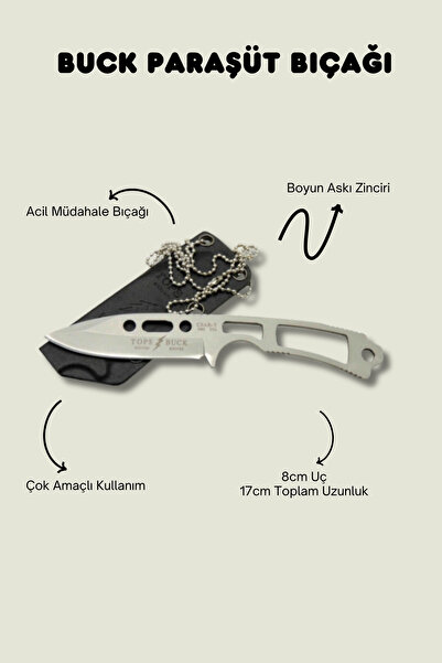 BUCK Paslanmaz Çelik Paraşüt Bıçağı - 17 cm