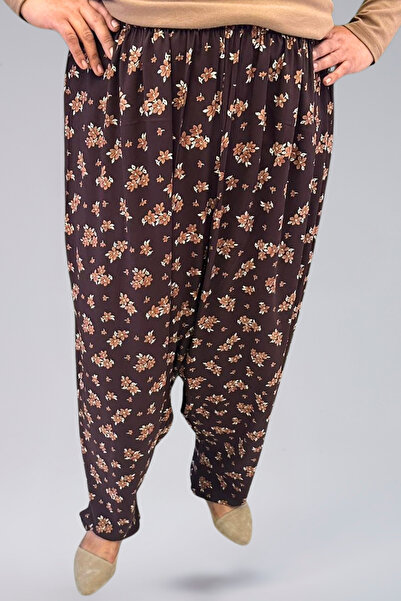 MAKSEN TEKSTİL Flower Patterned Viscose Fabric Women's Shalwar