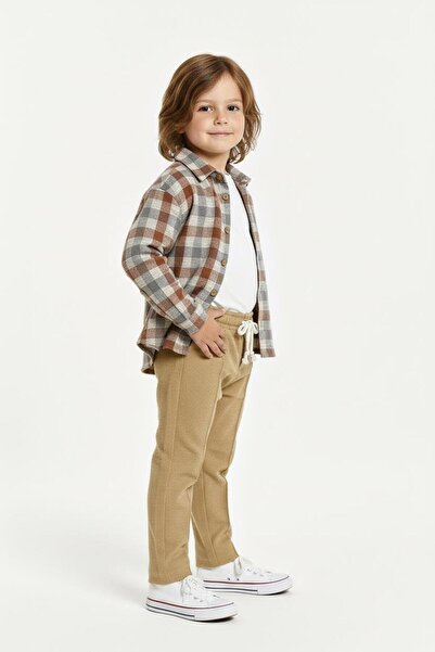 MiaBaby 3-Piece Set with Checkered Shirt