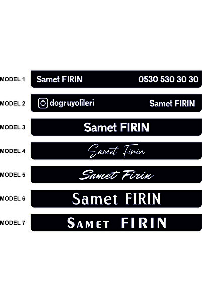 Bestway ve Diğeri Kişiye Özel Isimli 2 Adet Araç Pleksi Kabartmalı Siyah Motor Plakalık