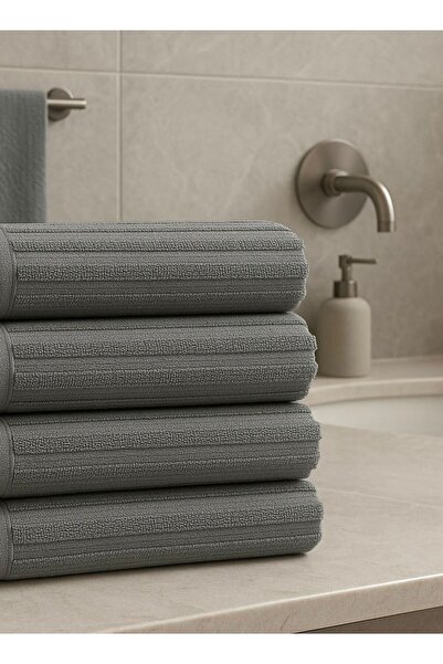 SHAL HOME 100% Cotton 4-Piece 50*90cm Elyuz Towel Set