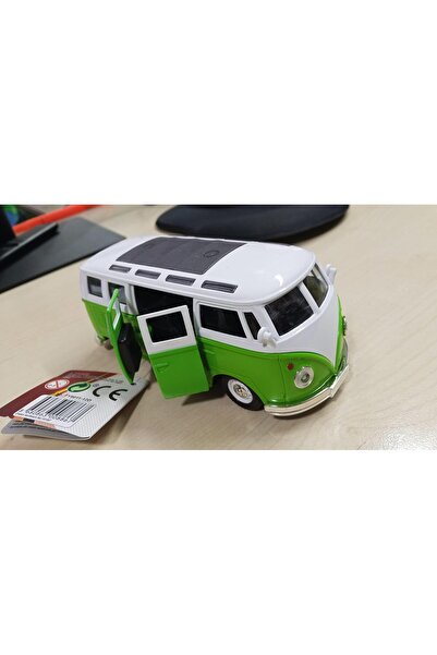 Sunman نموذج معدني للعبة بمقياس 1/36 لحافلة فولكس فاجن T1 الخضراء موديل 1963