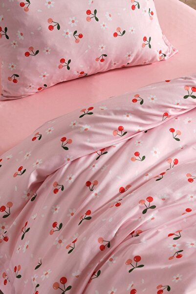 Doqu Home Ranforce Joyful Cherry Duvet Cover Set Single Size