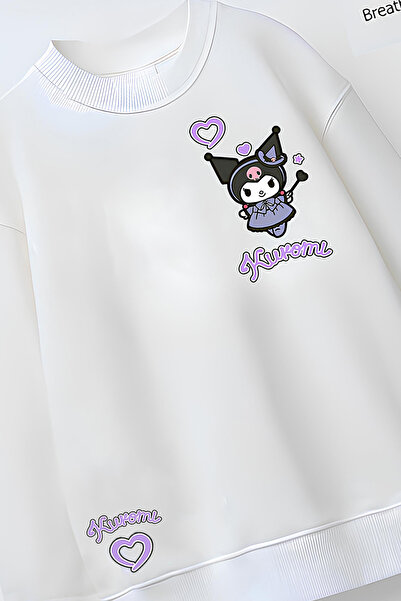 Belya Kids Wear Φούτερ με σχέδιο χαρακτήρων από βαμβακερό ύφασμα oversized νήματα για κορίτσια