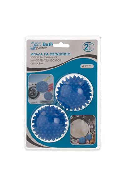 OEM Set of 2 dryer balls to reduce drying time and prevent creasing, 7.2 cm, blue