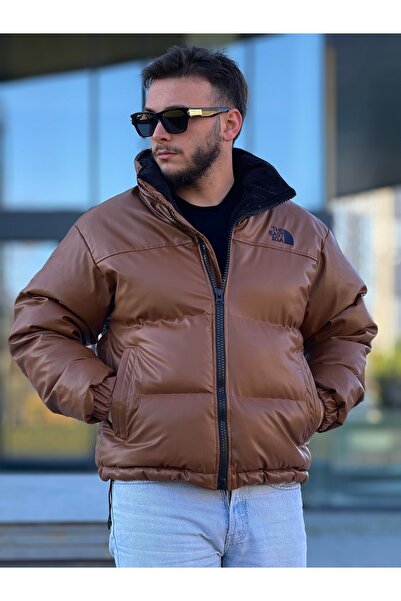 KINGAF Men's Inflatable Coat Leather