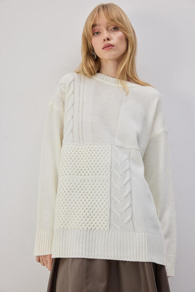 Touché Privé Оверсайз-светр з блоковим візерунком