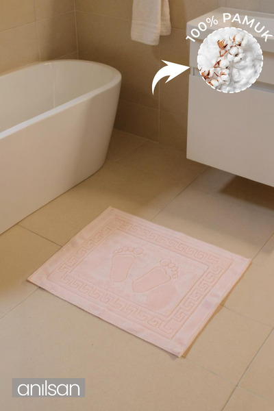 Anılsan Pudra Greek Foot Towel - 50X70 Cm, 245 Gr, 100% Cotton, Spa and Hotel Bath Mat, for Daily Use